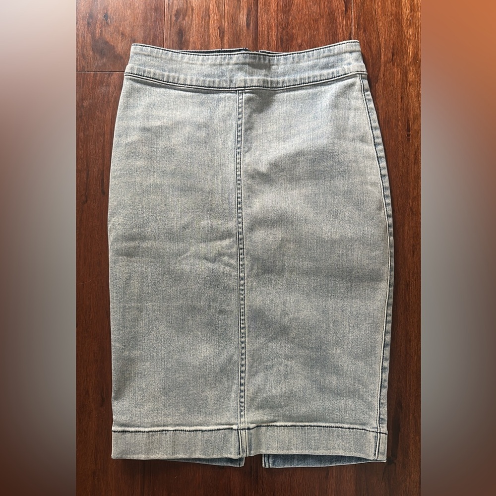 Wilfred Light Denim Pencil Skirt